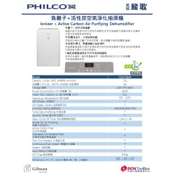 PHILCO 飛歌  PDH250AP  空氣淨化抽濕機